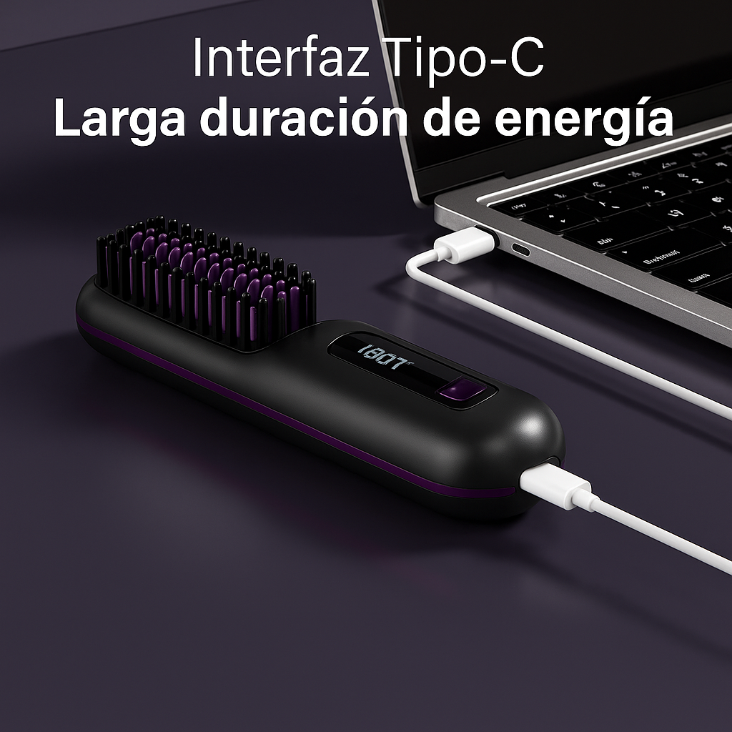 Numoya GoBrush PRO Cepillo Alisador Inalámbrico