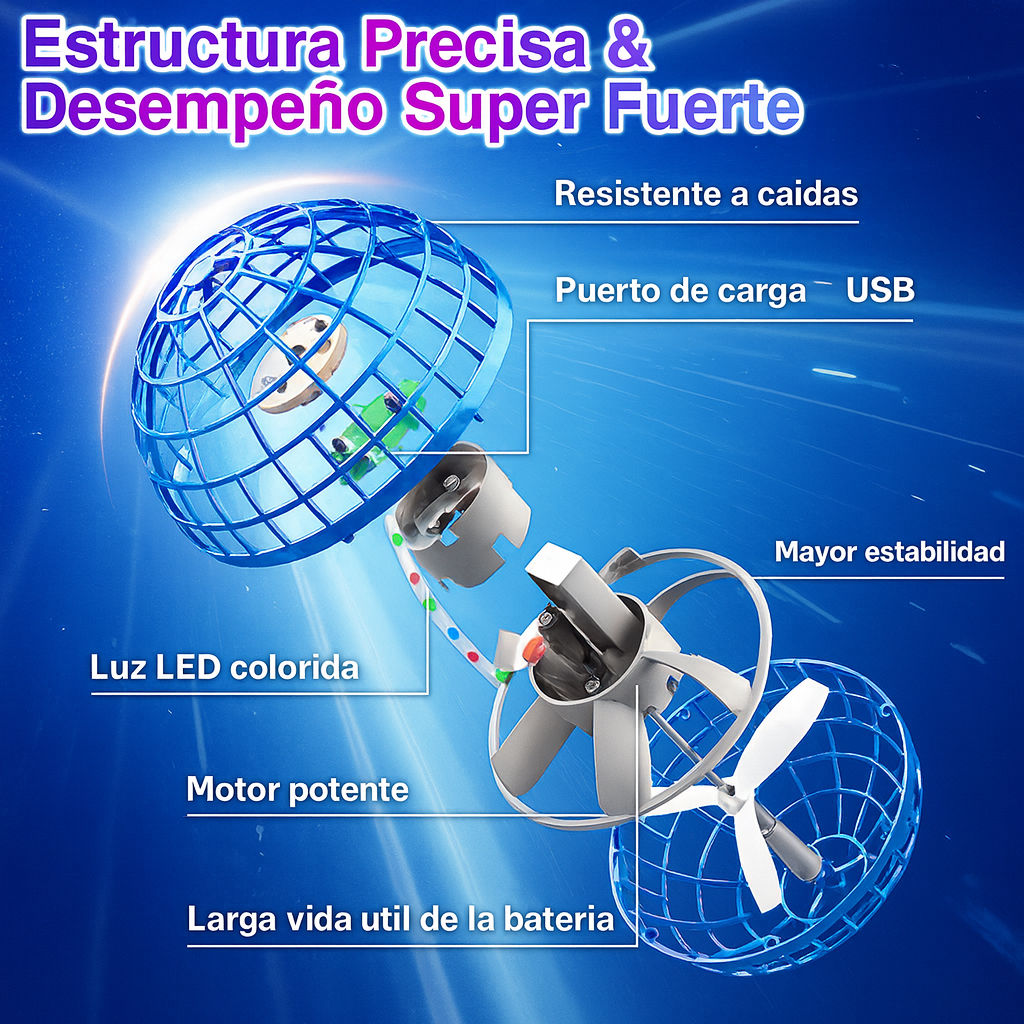 Mini Dron Bola Giratoria Mágica
